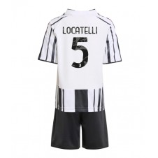 Juventus Manuel Locatelli #5 Hemmaställ Barn 2025-26 Korta ärmar (+ Korta byxor)
